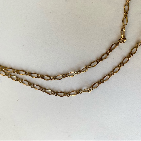 Extra Long Pave Set Rhinestone & Enamel Necklace - Picture 6 of 7